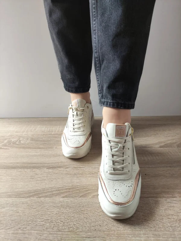 PANTOFI CASUAL PERFORATI DAMA PIKOLINOS W4R-6622C1 CREM NATA