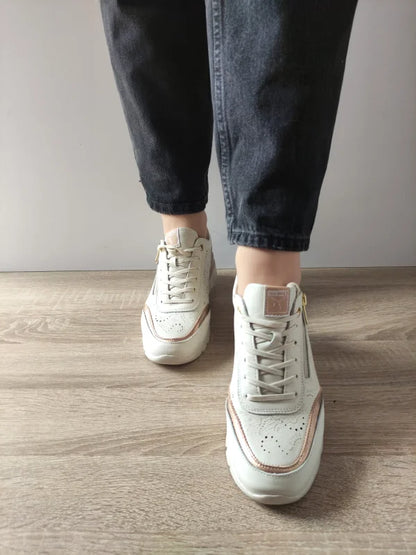 PANTOFI CASUAL PERFORATI DAMA PIKOLINOS W4R-6622C1 CREM NATA