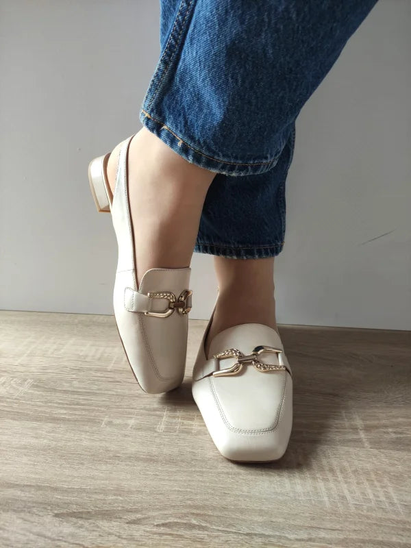 PANTOFI DECUPATI DAMA CAPRICE 29400-44 CREM PERLAT - imagine 4