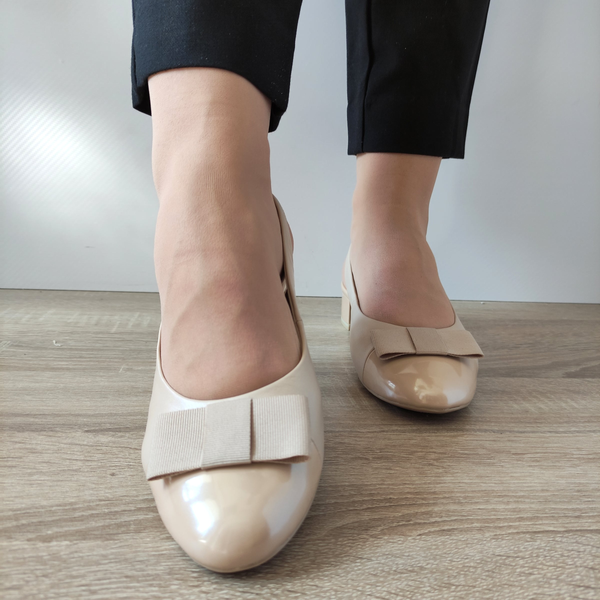 PANTOFI DECUPATI DAMA CAPRICE 29502-42 BEJ + LAC - imagine 3