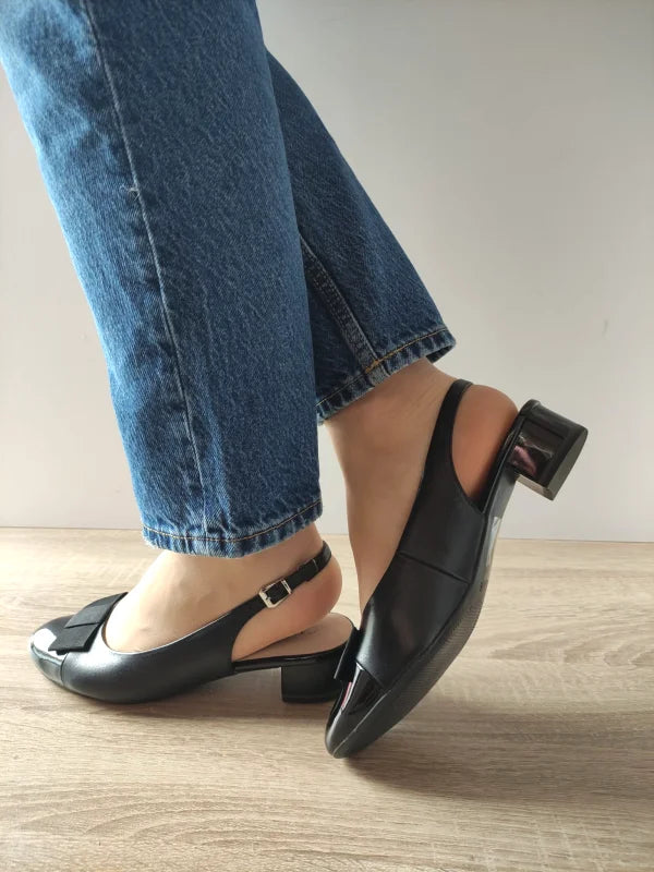 PANTOFI DECUPATI DAMA CAPRICE 29502-42 NEGRI CU LAC - imagine 4