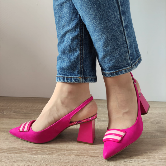 PANTOFI ELEGANȚI DECUPATI DAMA EPICA 11166-404-665 81-2 FUXIA VELUR