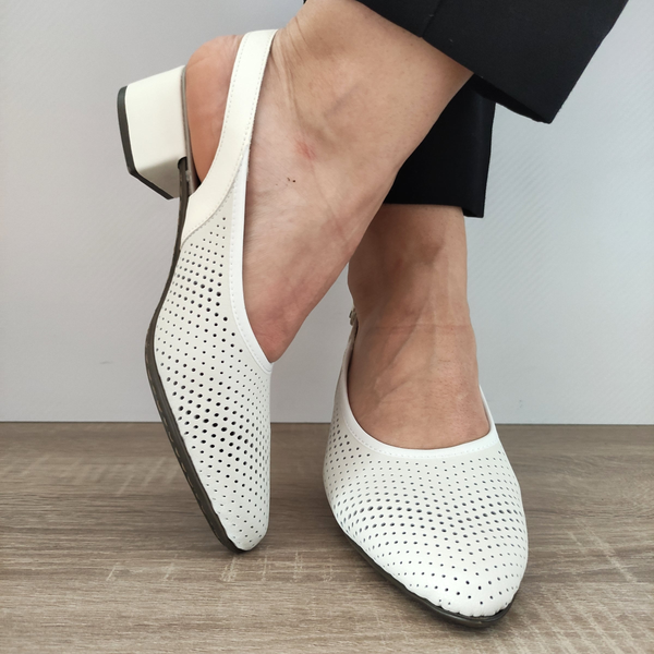 PANTOFI DECUPATI DAMA RIEKER 47066-80 CREM - imagine 5
