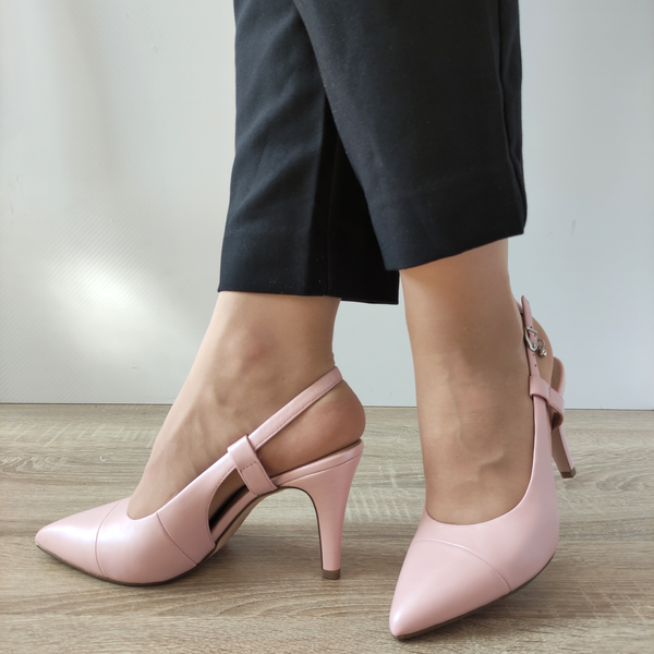 PANTOFI ELEGANTI DECUPATI DAMA CAPRICE 29600-42 ROZ PERLAT - imagine 2