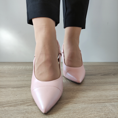 PANTOFI ELEGANTI DECUPATI DAMA CAPRICE 29600-42 ROZ PERLAT