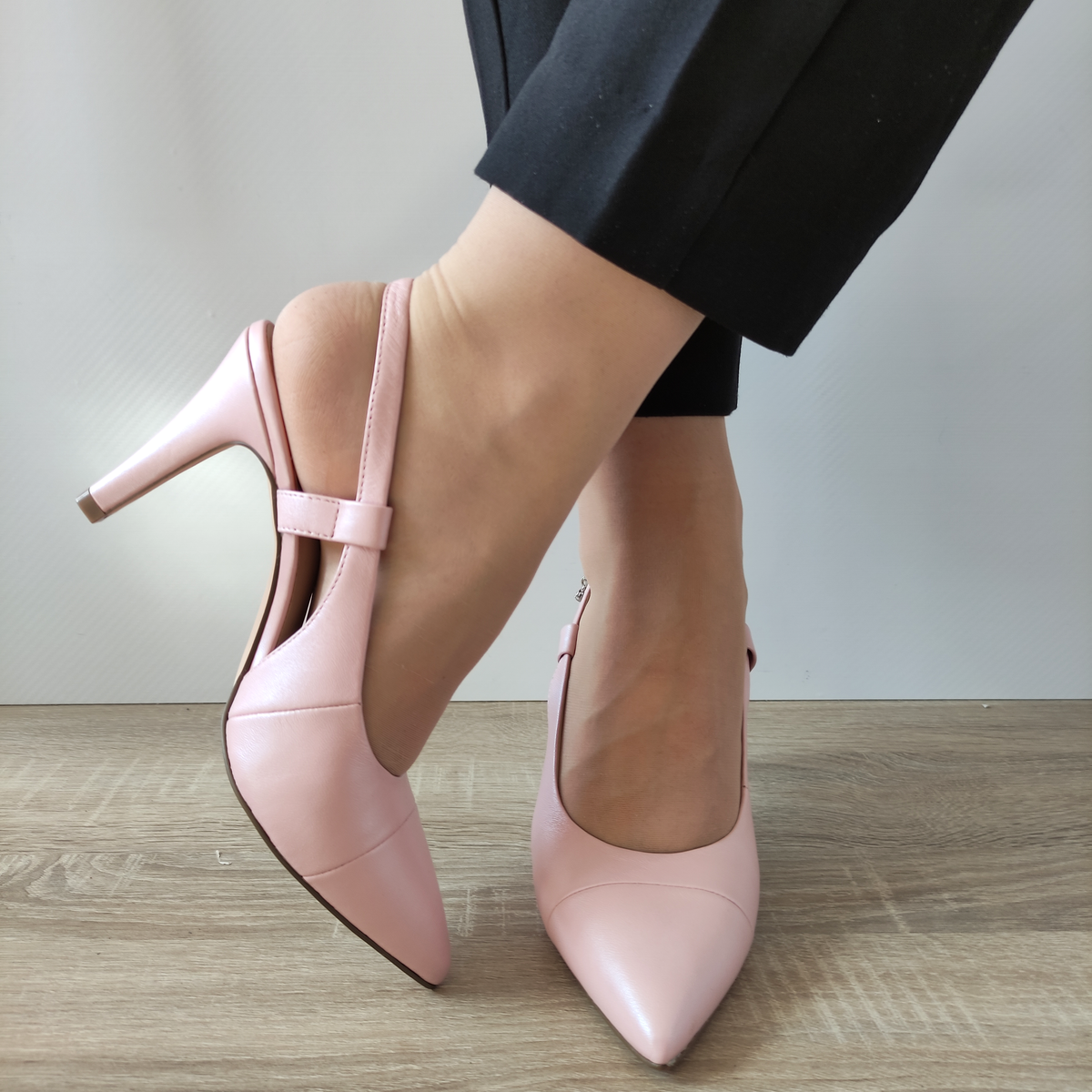 PANTOFI ELEGANTI DECUPATI DAMA CAPRICE 29600-42 ROZ PERLAT - imagine 5