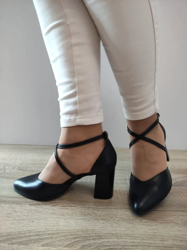 PANTOFI DECUPATI ELEGANTI DAMA ANTONIO 35216 NEGRI - imagine 2