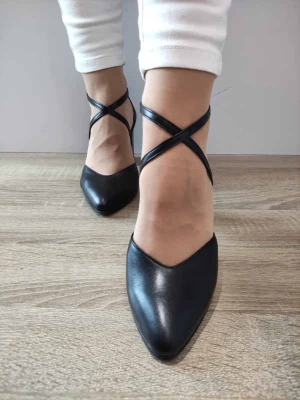 PANTOFI DECUPATI ELEGANTI DAMA ANTONIO 35216 NEGRI - imagine 3