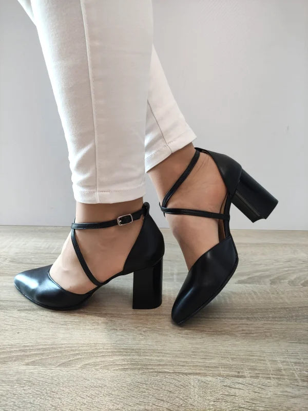 PANTOFI DECUPATI ELEGANTI DAMA ANTONIO 35216 NEGRI - imagine 5
