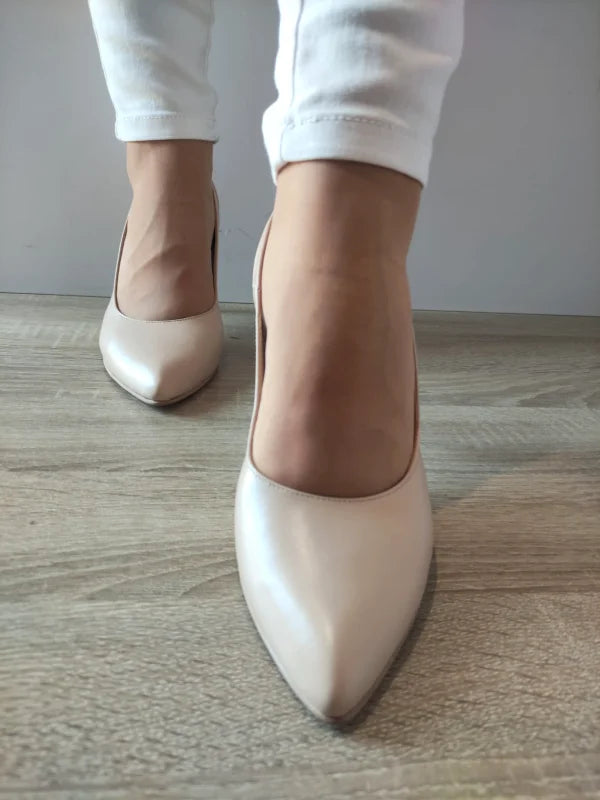 PANTOFI DECUPATI ELEGANTI DAMA ANTONIO 4527 NUDE (IVOAR) - imagine 5