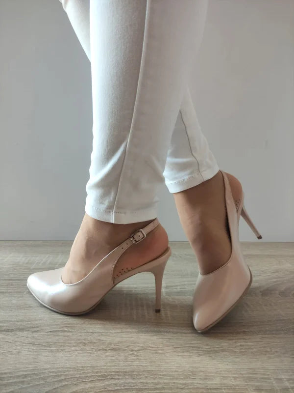 PANTOFI DECUPATI ELEGANTI DAMA ANTONIO 4527 NUDE (IVOAR) - imagine 2