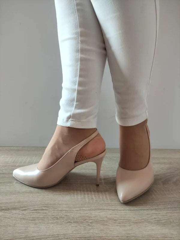 PANTOFI DECUPATI ELEGANTI DAMA ANTONIO 4527 NUDE (IVOAR) - imagine 3