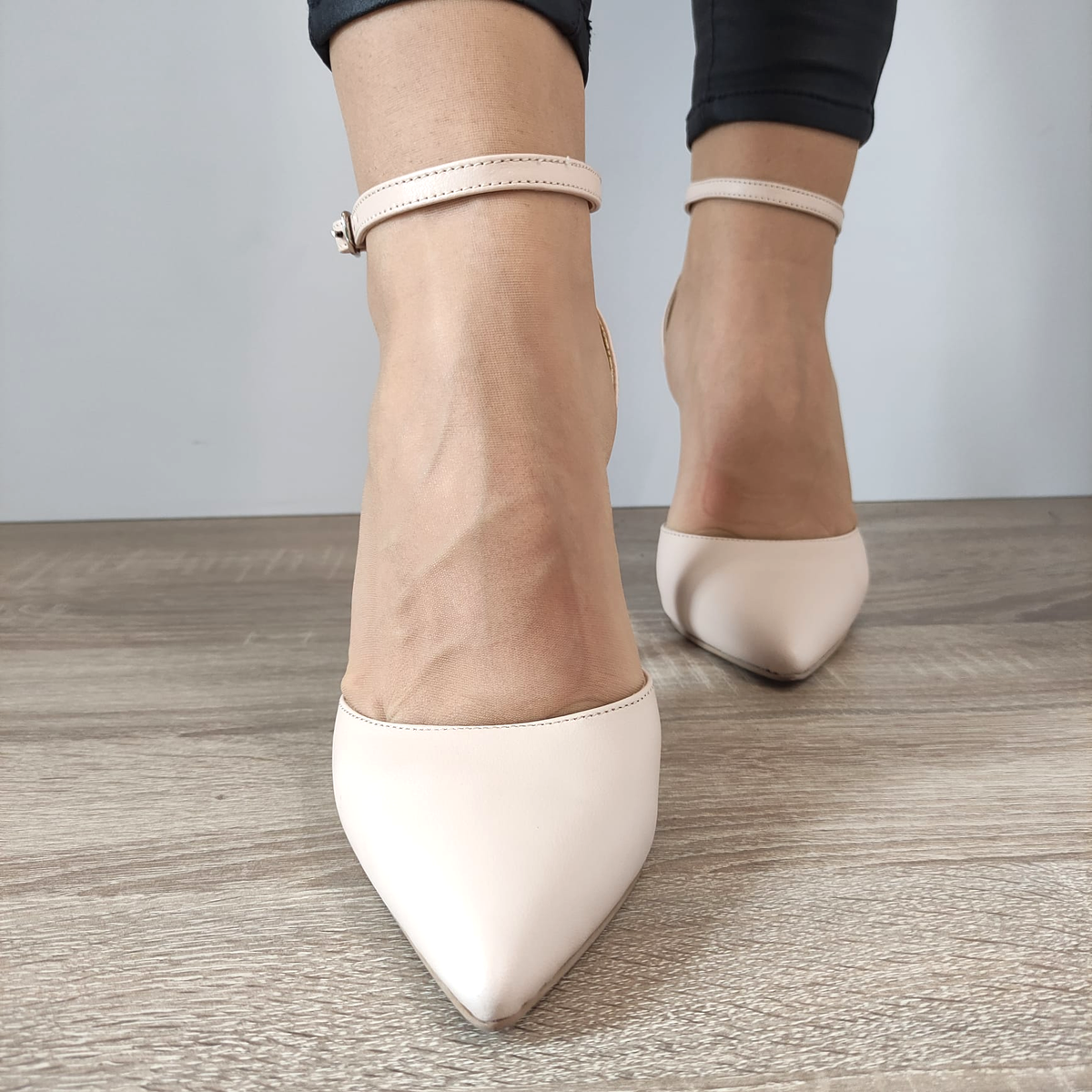 PANTOFI DECUPATI ELEGANTI DAMA PERLLA 5158-1 ROZ NUDE - imagine 6