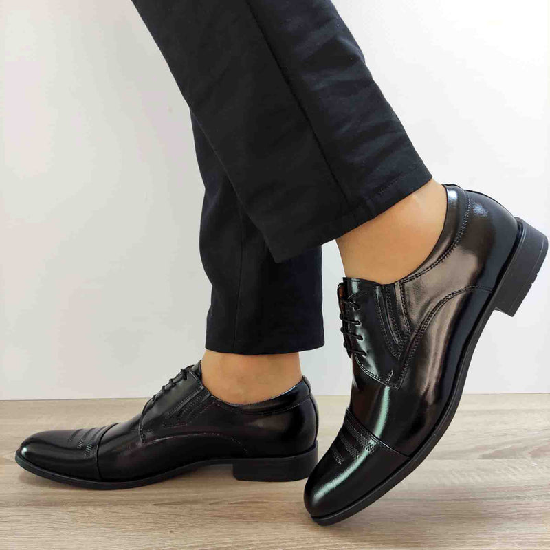 PANTOFI ELEGANTI BARBATI CONHPOL 5047-0017 NEGRI FLORANTIC - imagine 2