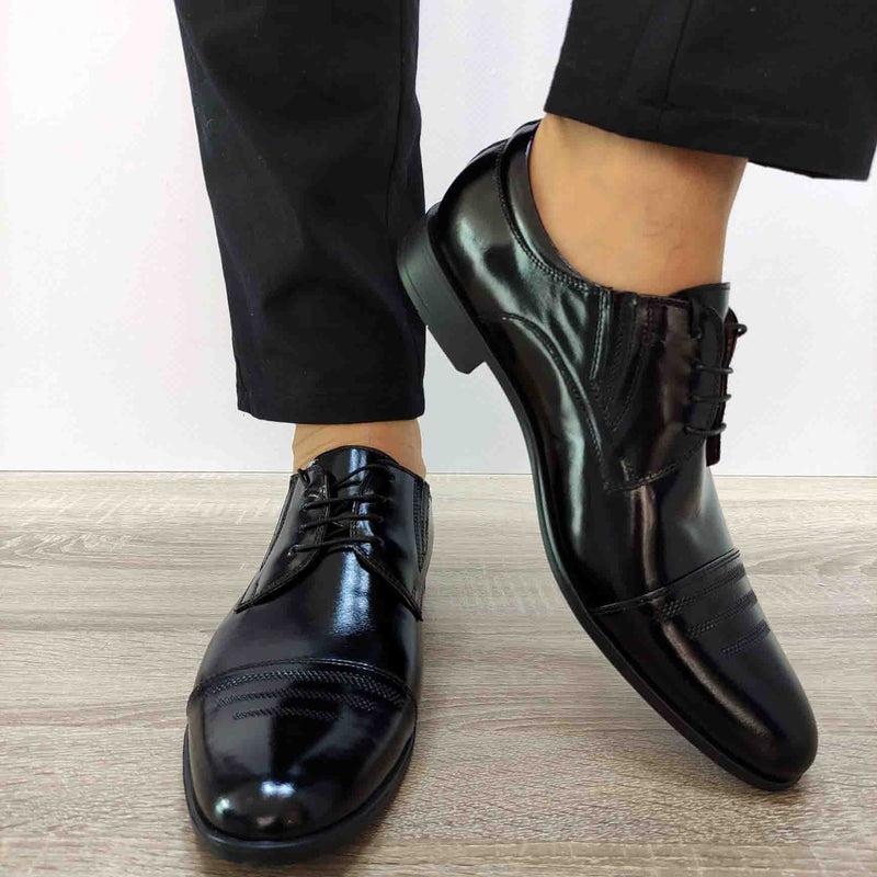 PANTOFI ELEGANTI BARBATI CONHPOL 5047-0017 NEGRI FLORANTIC - imagine 5