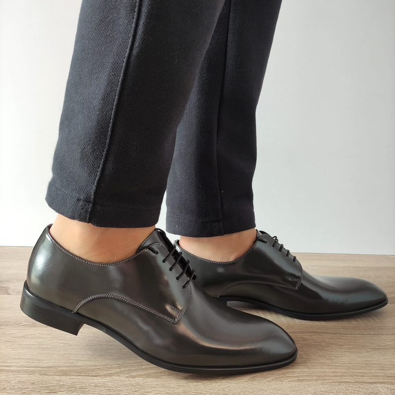 PANTOFI ELEGANTI BARBATI CONHPOL 8520-0465-00S01 GRI FLORANTIC - imagine 2
