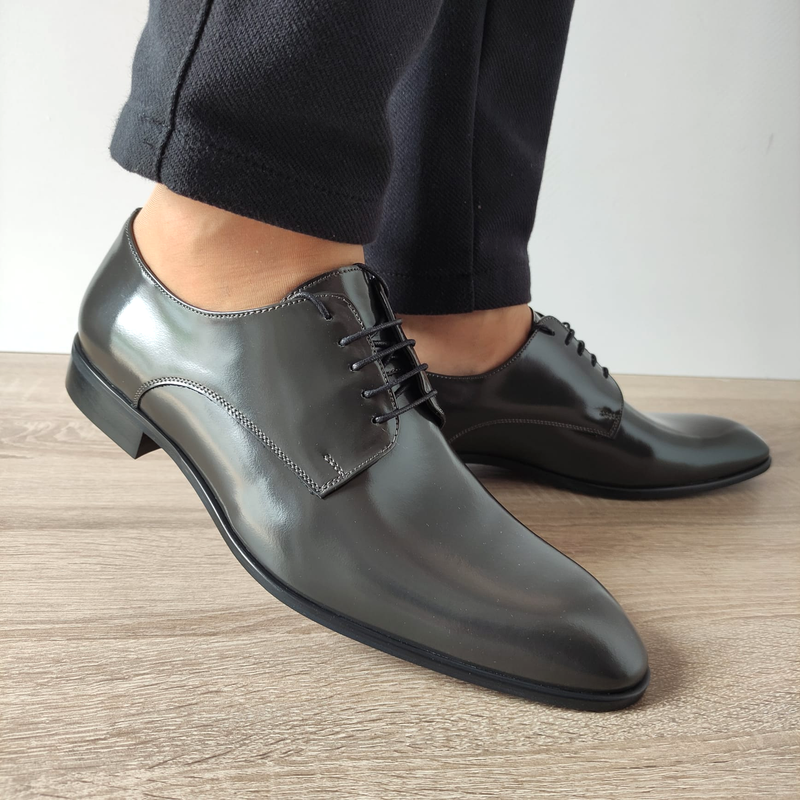 PANTOFI ELEGANTI BARBATI CONHPOL 8520-0465-00S01 GRI FLORANTIC - imagine 3