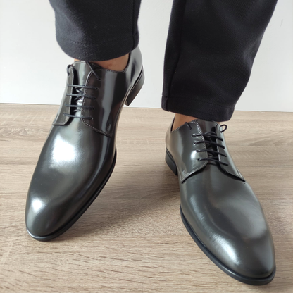 PANTOFI ELEGANTI BARBATI CONHPOL 8520-0465-00S01 GRI FLORANTIC