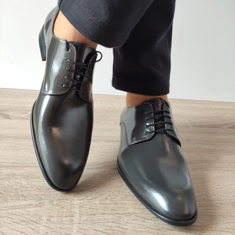 PANTOFI ELEGANTI BARBATI CONHPOL 8520-0465-00S01 GRI FLORANTIC - imagine 5