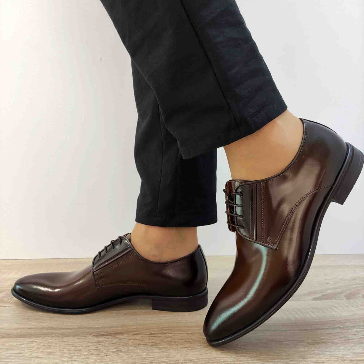 PANTOFI ELEGANTI BARBATI CONHPOL 8573-1376-00S02 MARO LACUIT - imagine 2