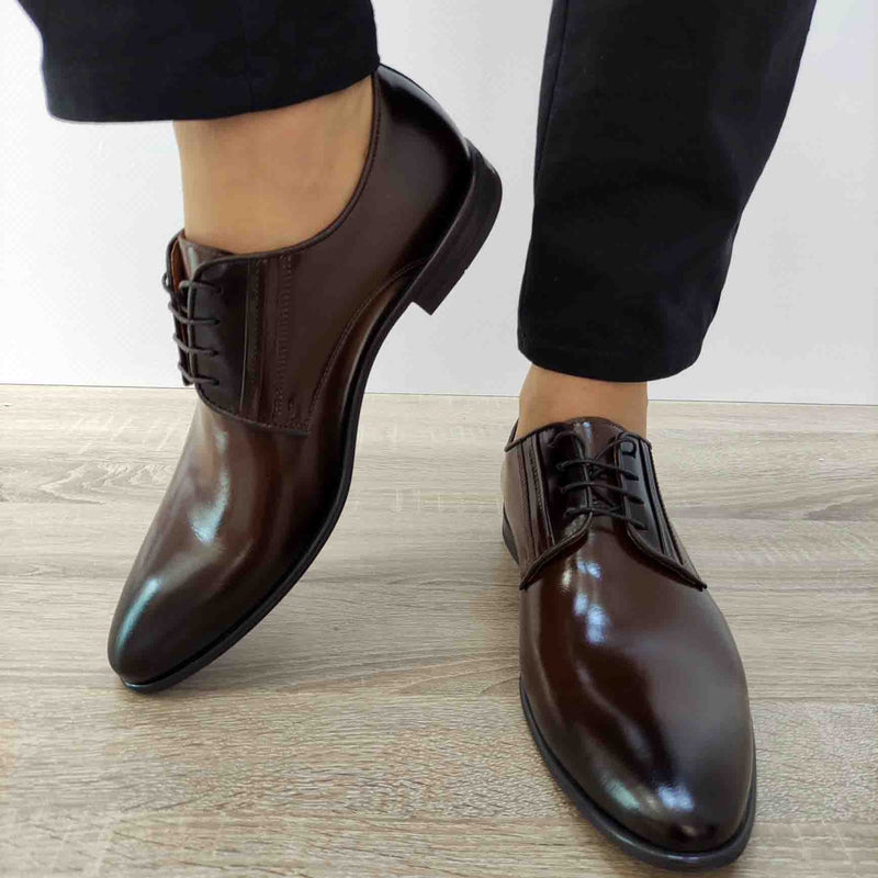 PANTOFI ELEGANTI BARBATI CONHPOL 8573-1376-00S02 MARO LACUIT - imagine 3
