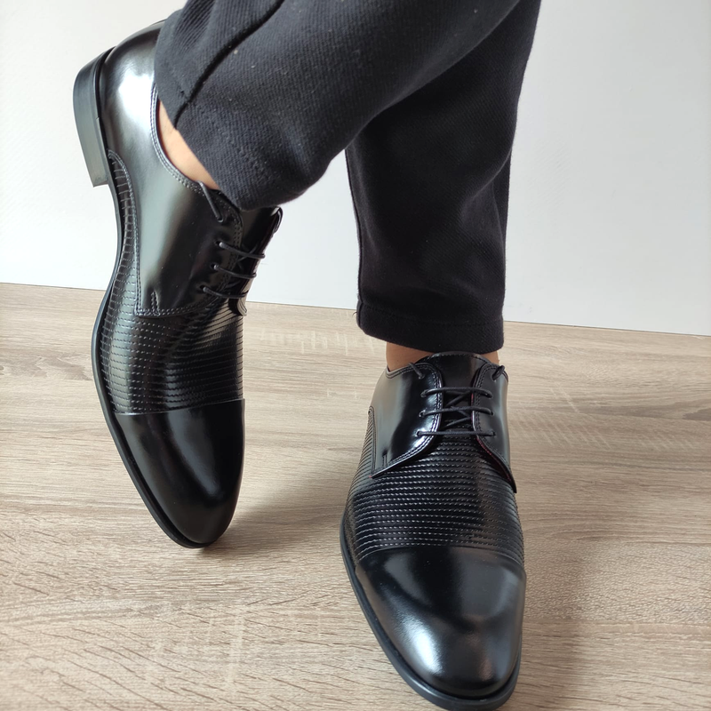 PANTOFI ELEGANTI BARBATI CONHPOL 8696-0017 NEGRI - imagine 5