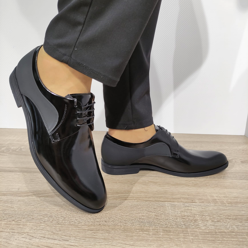 PANTOFI ELEGANTI BARBATI CONHPOL A097-ZB24-OOP28 NEGRI FLORANTIC - imagine 2