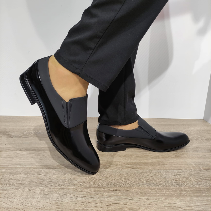 PANTOFI ELEGANTI BARBATI CONHPOL A154-ZB24-OOP28 NEGRI FLORANTIC - imagine 2