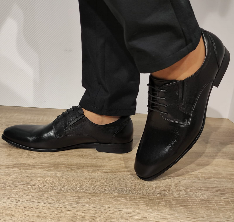 PANTOFI ELEGANTI BARBATI ELDEMAS 003-035A NEGRI - imagine 2