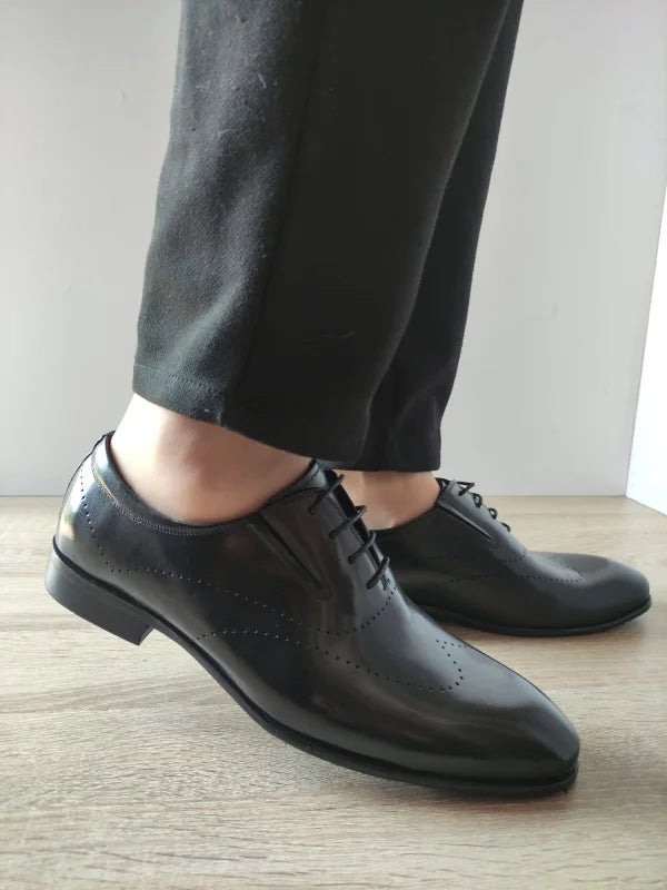 PANTOFI ELEGANTI BARBATI ELDEMAS 003-037 NEGRI - imagine 5