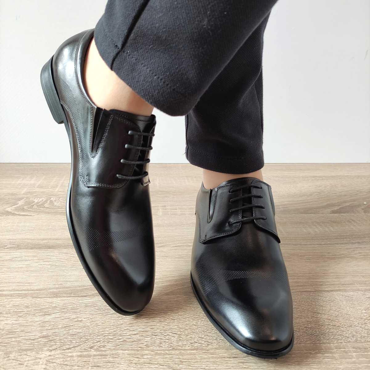 PANTOFI ELEGANTI BARBATI ELDEMAS 003-3 NEGRI - imagine 6