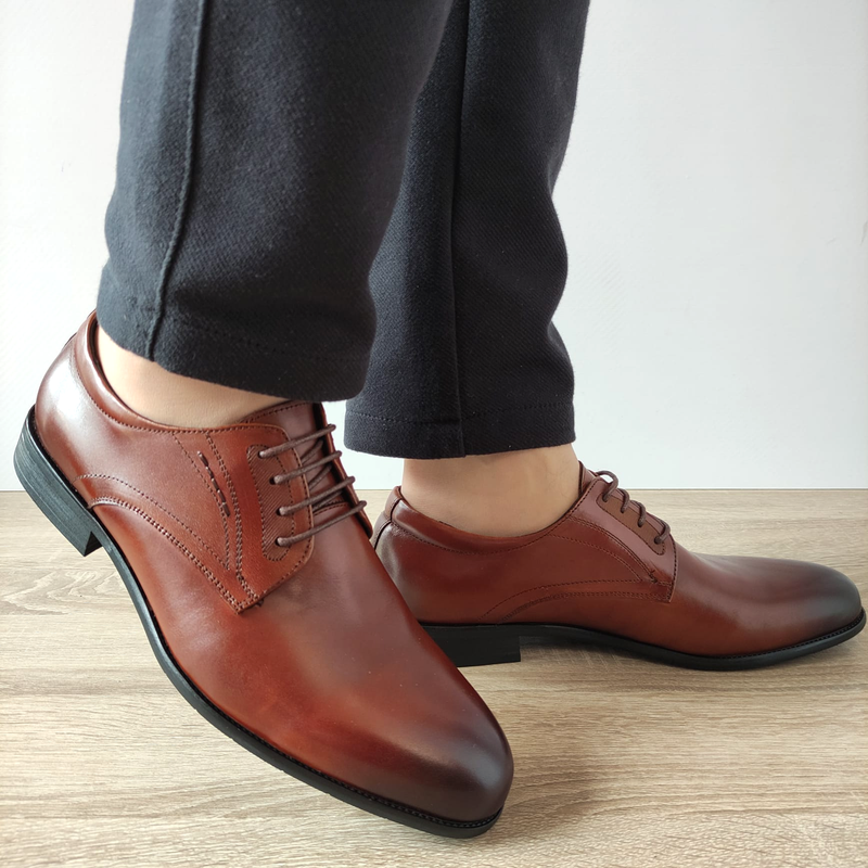 PANTOFI ELEGANTI BARBATI ELDEMAS 2768-1 MARO - imagine 3