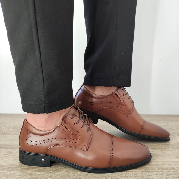 PANTOFI ELEGANTI BARBATI ELDEMAS 7065-844 MARO - imagine 3
