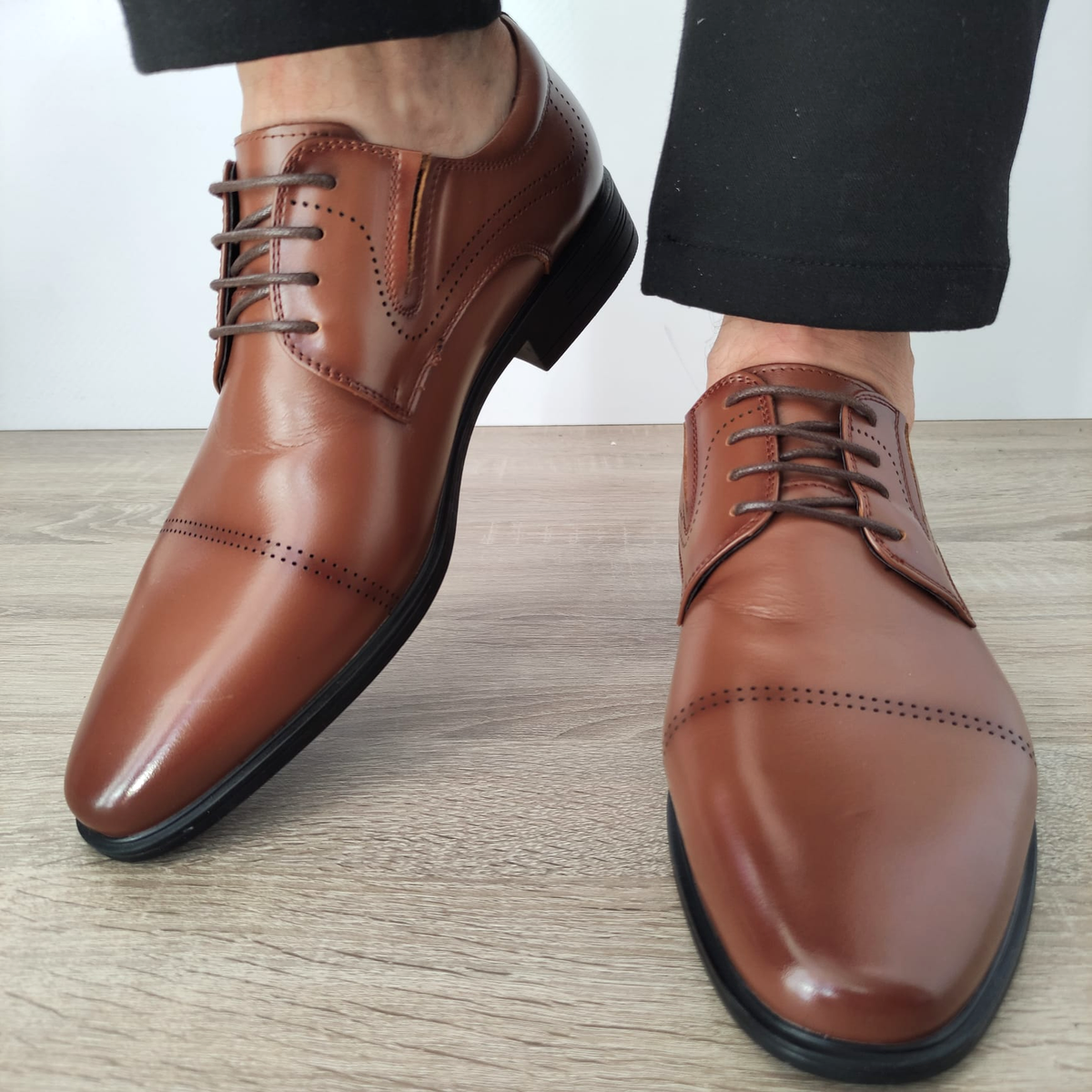 PANTOFI ELEGANTI BARBATI ELDEMAS 7065-844 MARO - imagine 6