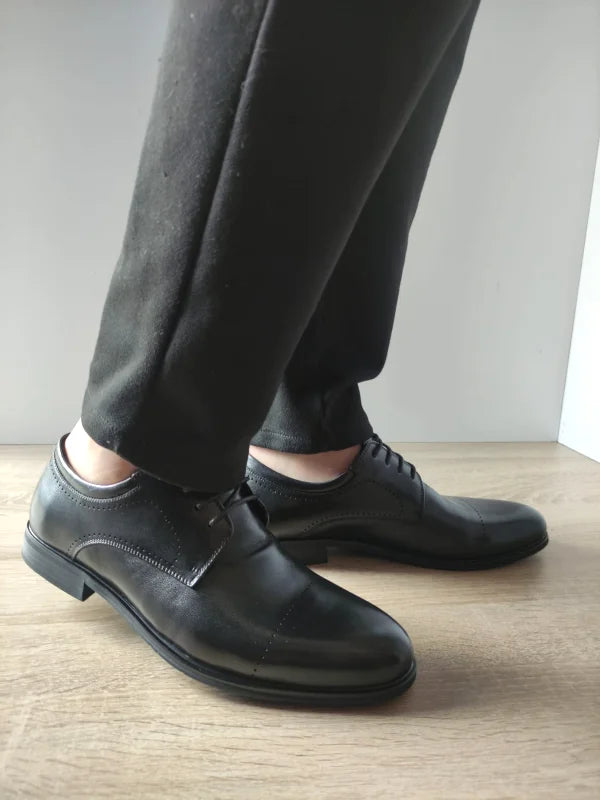 PANTOFI ELEGANTI BARBATI ELDEMAS 9122-2 NEGRI - imagine 5