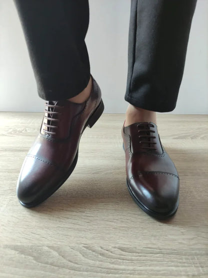 PANTOFI ELEGANTI BARBATI ELDEMAS F066-023 WINE (BORDO)
