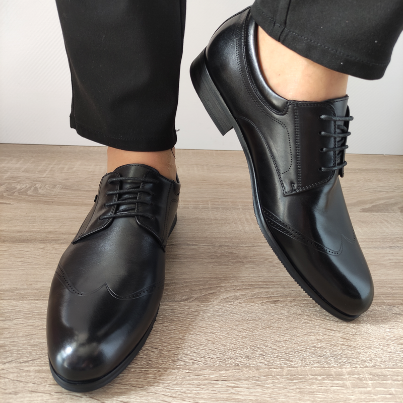 PANTOFI ELEGANTI BARBATI ELDEMAS F4155-361 NEGRI - imagine 3