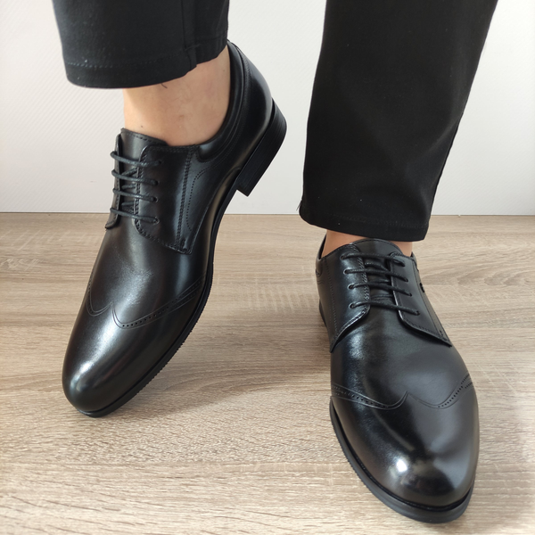 PANTOFI ELEGANTI BARBATI ELDEMAS F4155-361 NEGRI - imagine 5