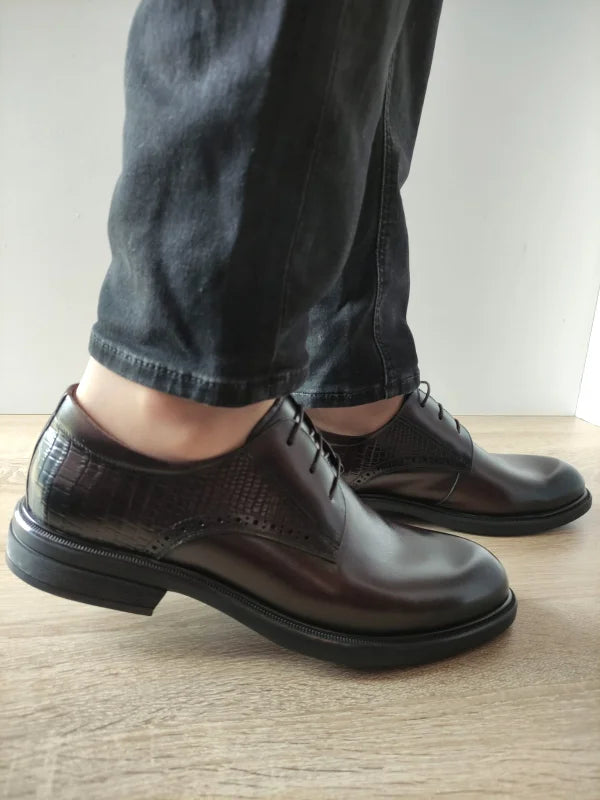 PANTOFI ELEGANTI BARBATI ELDEMAS FKH9611 COFFEE - imagine 5