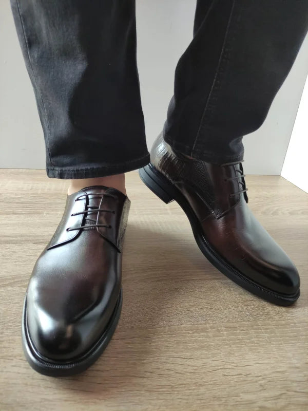 PANTOFI ELEGANTI BARBATI ELDEMAS FKH9611 COFFEE - imagine 4