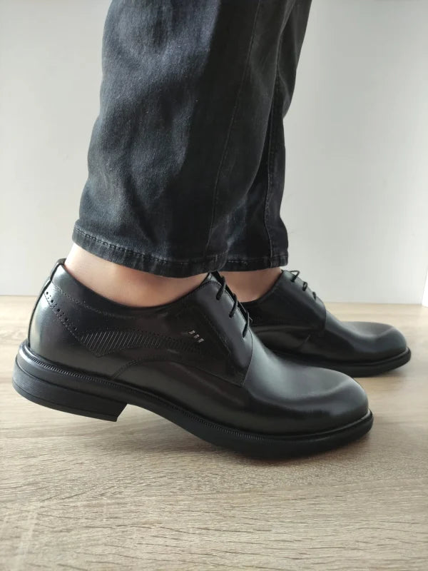 PANTOFI ELEGANTI BARBATI ELDEMAS FKH96608 NEGRI - imagine 2
