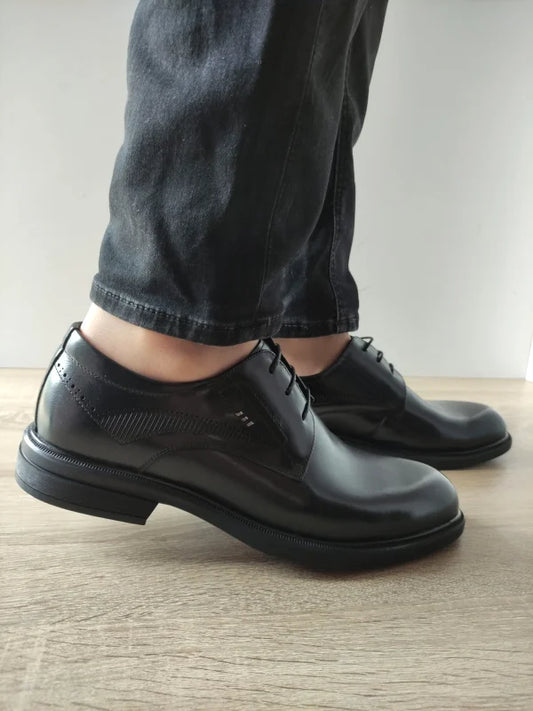 PANTOFI ELEGANTI BARBATI ELDEMAS FKH96608 NEGRI