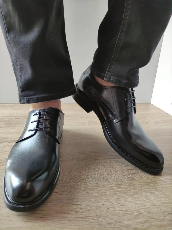 PANTOFI ELEGANTI BARBATI ELDEMAS FKH96608 NEGRI - imagine 4