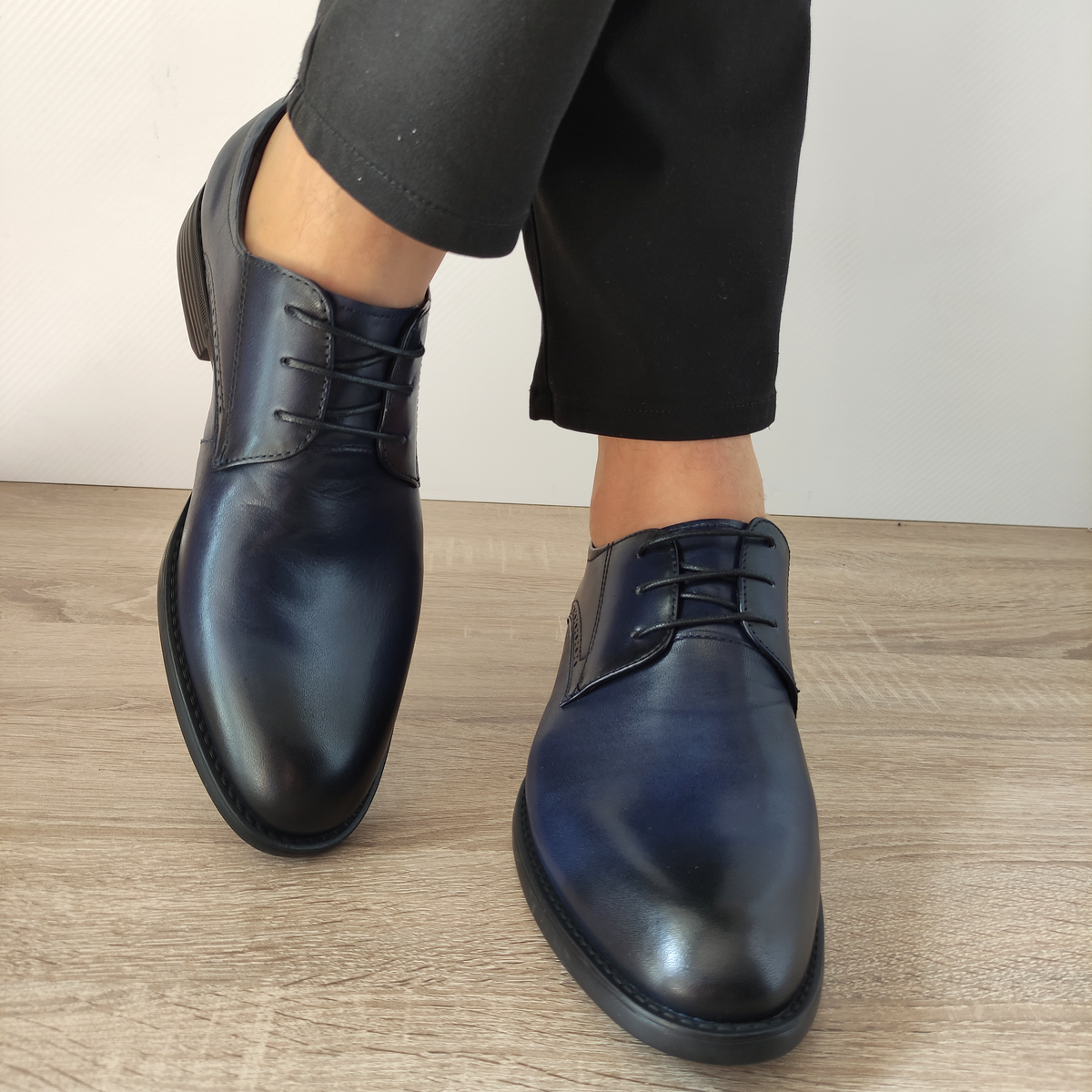 PANTOFI ELEGANTI BARBATI ELDEMAS HKH2558 ALBASTRI - imagine 4