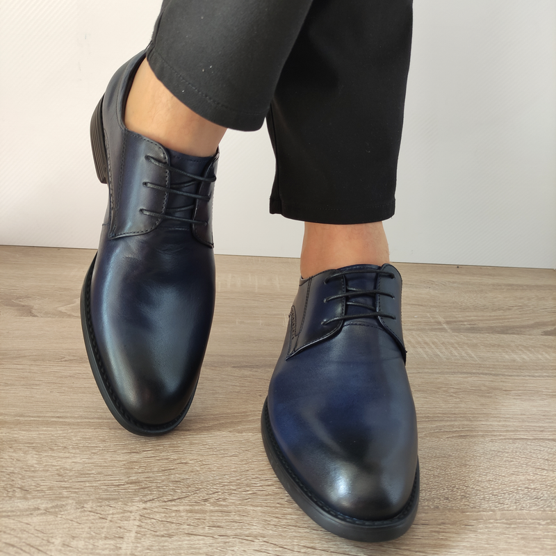 PANTOFI ELEGANTI BARBATI ELDEMAS HKH2558 ALBASTRI - imagine 4