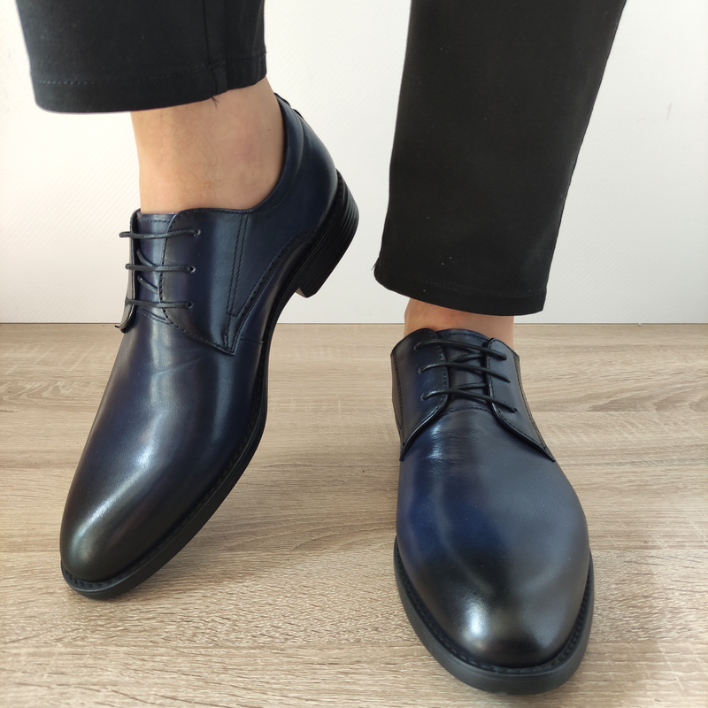 PANTOFI ELEGANTI BARBATI ELDEMAS HKH2558 ALBASTRI - imagine 5