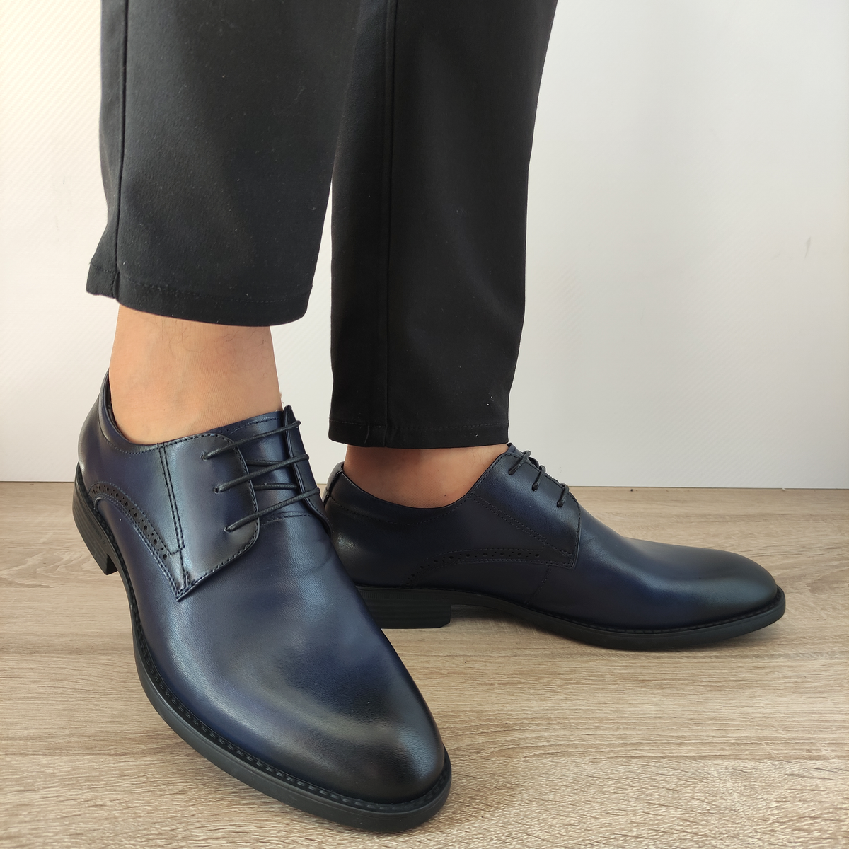 PANTOFI ELEGANTI BARBATI ELDEMAS HKH2558 ALBASTRI - imagine 6