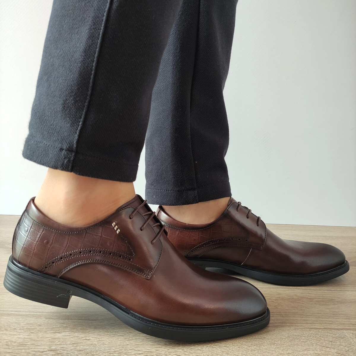 PANTOFI ELEGANTI BARBATI ELDEMAS TKH1352 MARO - imagine 2