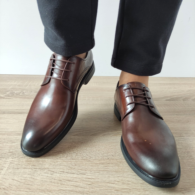 PANTOFI ELEGANTI BARBATI ELDEMAS TKH1352 MARO - imagine 4