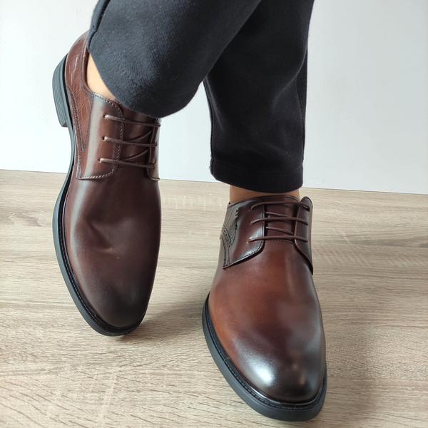 PANTOFI ELEGANTI BARBATI ELDEMAS TKH1352 MARO - imagine 5